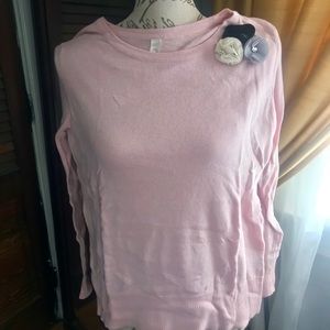 Cherokee pink sweater girl size L 10/12